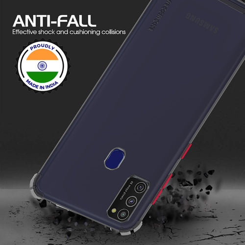 YOFO Silicon Flexible Smooth Matte Back Cover for Samsung M21 / M30s(SMOKE)