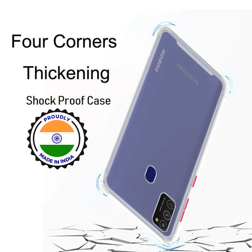 YOFO Silicon Flexible Smooth Matte Back Cover for Samsung M21 / M30s(Transparent)