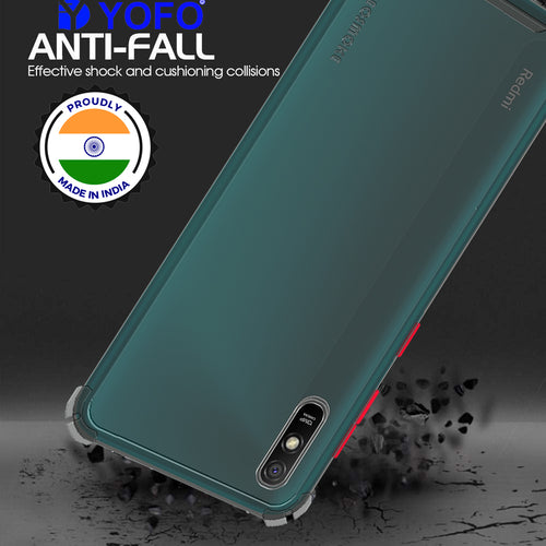 YOFO Silicon Flexible Smooth Matte Back Cover for Redmi 9A / Redmi 9i (Smoke)