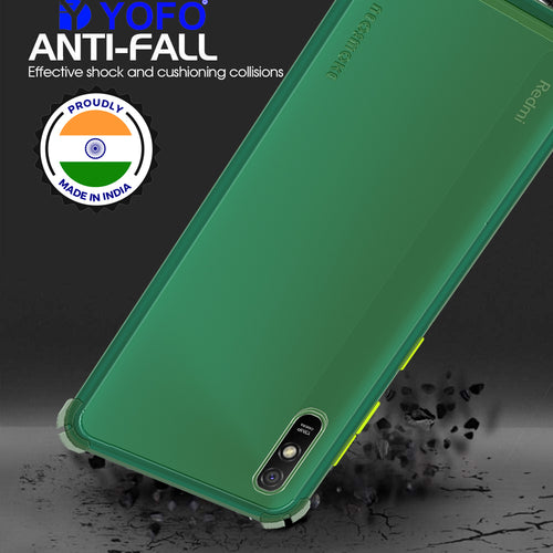 YOFO Silicon Flexible Smooth Matte Back Cover for Redmi 9A / Redmi 9i (Green)