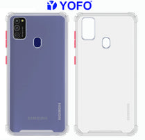 YOFO Silicon Flexible Smooth Matte Back Cover for Samsung M21 / M30s(Transparent)
