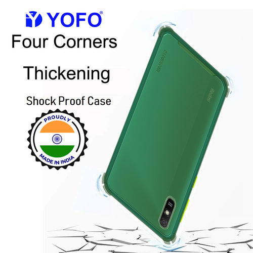 YOFO Silicon Flexible Smooth Matte Back Cover for Redmi 9A / Redmi 9i (Green)