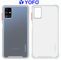 YOFO Silicon Flexible Smooth Matte Back Cover for Samsung M51(Transparent)