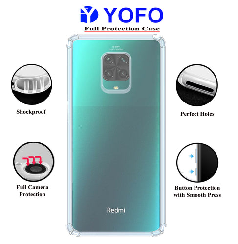 YOFO Back Cover for Mi Redmi Note 10 Lite (Flexible|Silicone|Transparent|Shockproof|Camera Protection)
