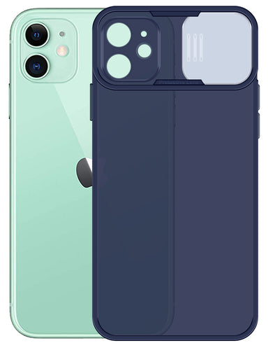 Prime Metal Shutter, Slim Protective Back Cover With Camera Slide Protector For iPhone 11