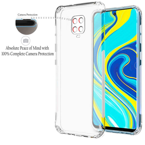 YOFO Silicon Full Protection Back Cover for MI Redmi Note 9 Pro / Note 9 Pro Max / POCO M2 Pro (Transparent)