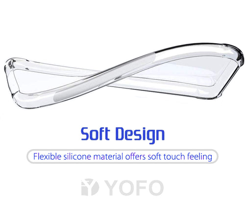 YOFO Back Cover for Oppo A52 (Transparent) with Dust Plug & Camera Protection