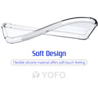 YOFO Back Cover for Samsung M11 (Transparent) with Dust Plug & Camera Protection