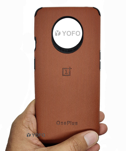 YOFO Creative Case Back Cover for OnePlus 7T Shockproof (Brown)