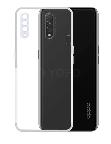 YOFO Back Cover for Oppo A31 (Transparent) with Dust Plug & Camera Protection