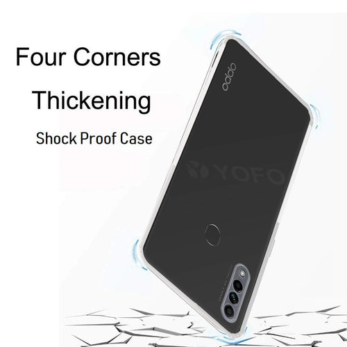 YOFO Back Cover for Oppo A31 (Transparent) with Dust Plug & Camera Protection