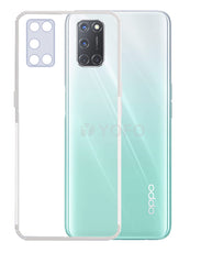 YOFO Back Cover for Oppo A52 (Transparent) with Dust Plug & Camera Protection