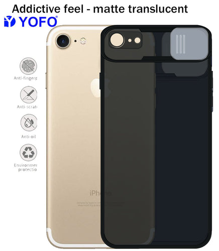 Prime Metal Shutter, Slim Protective Back Cover With Camera Slide Protector For iPhone 6 Plus With Free Triangle Mobile Stand