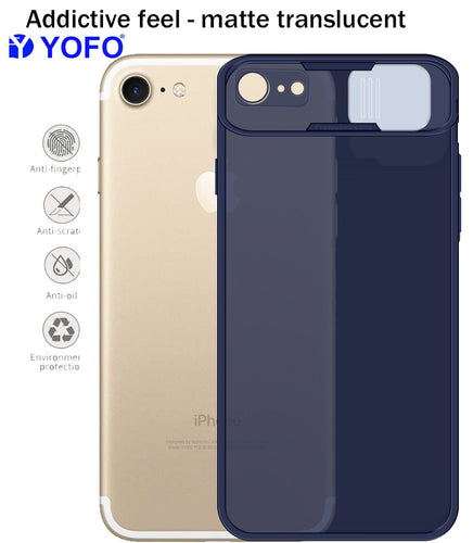 Prime Metal Shutter, Slim Protective Back Cover With Camera Slide Protector For iPhone 6 / 6s With Free Triangle Mobile Stand