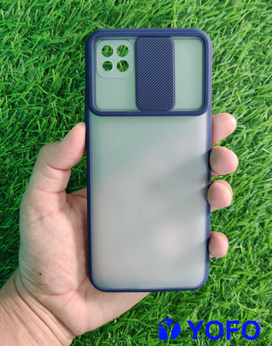 YOFO Camera Shutter Back Cover For Poco C3 With Free OTG Adapter (NEVYBLUE)