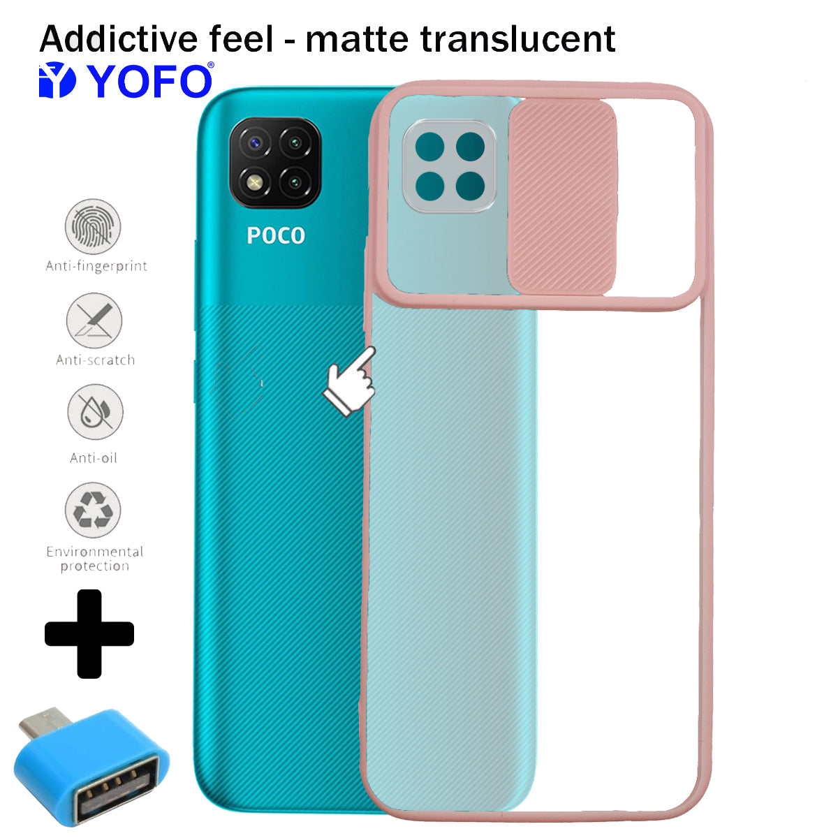 Fingerprint Sensor Poco C3 Cover New POCO C3 Tempered Glass With