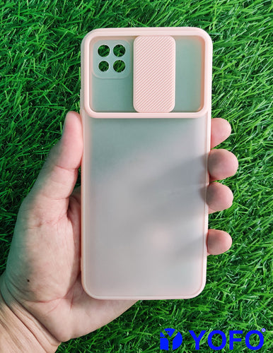 YOFO Camera Shutter Back Cover For Poco C3 With Free OTG Adapter (PINK)
