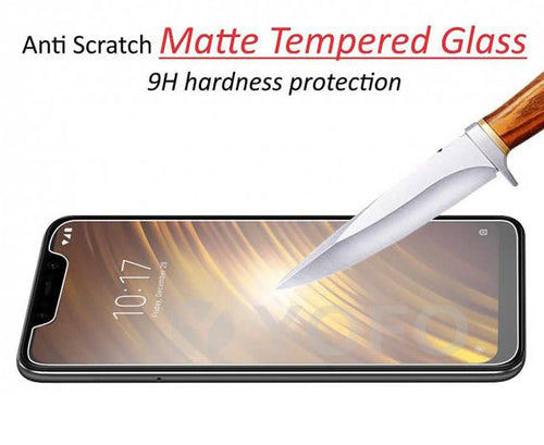 YOFO Anti Glare Matte Finish Anti-Fingerprint 9H 100% Tempered Glass Screen Protector for MI Poco F1 (Transparent)