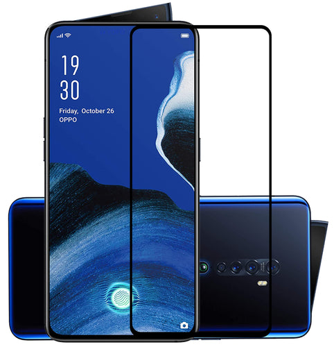 YOFO HD D+ Edge to Edge Full Screen Coverage Tempered Glass for Oppo Reno 2 - Full Glue Gorilla Glass (Black)