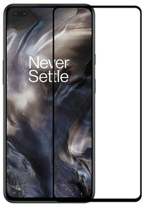 YOFO HD D+ Edge to Edge Full Screen Coverage Tempered Glass for OnePlus Nord- Full Glue Gorilla Glass (Black)