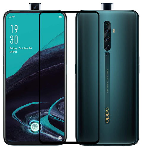 YOFO HD D+ Edge to Edge Full Screen Coverage Tempered Glass for Oppo Reno 2F - Full Glue Gorilla Glass (Black)