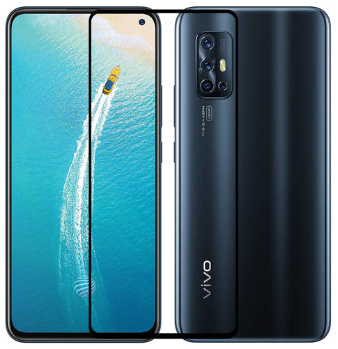 YOFO HD D+ Edge to Edge Full Screen Coverage Tempered Glass for Vivo V17 - Full Glue Gorilla Glass (Black)