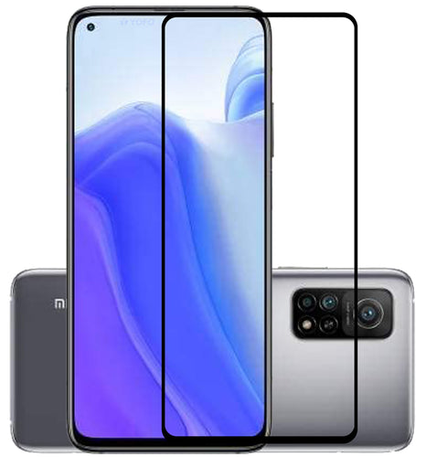 YOFO HD D+ Edge to Edge Full Screen Coverage Tempered Glass for Mi 10T - Full Glue Gorilla Glass (Black)
