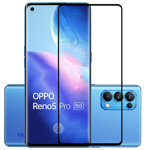 YOFO Curve Edge to Edge Full Screen Coverage Tempered Glass for Oppo Reno 5 Pro - Full Glue Gorilla Glass (Black)