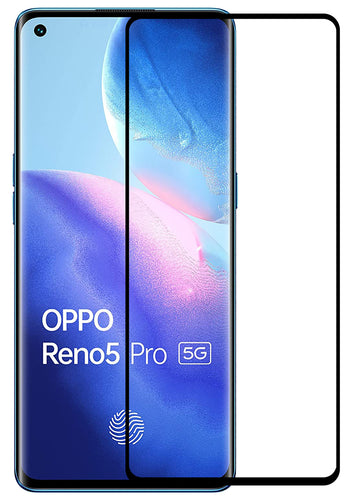 YOFO Curve Edge to Edge Full Screen Coverage Tempered Glass for Oppo Reno 5 Pro - Full Glue Gorilla Glass (Black)