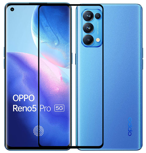 YOFO Curve Edge to Edge Full Screen Coverage Tempered Glass for Oppo Reno 5 Pro - Full Glue Gorilla Glass (Black)