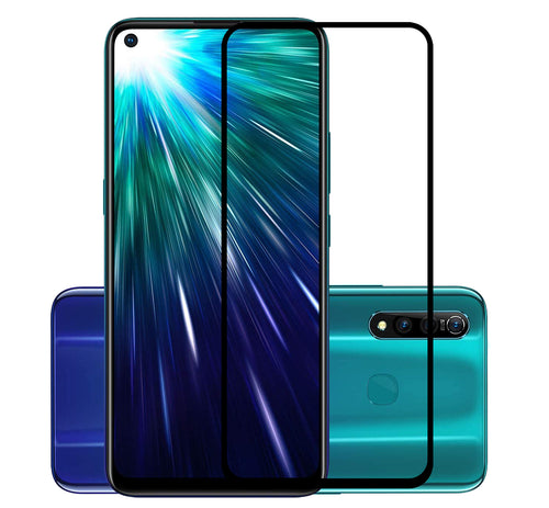 YOFO HD D+ Edge to Edge Full Screen Coverage Tempered Glass for Vivo Z1 Pro- Full Glue Gorilla Glass (Black)