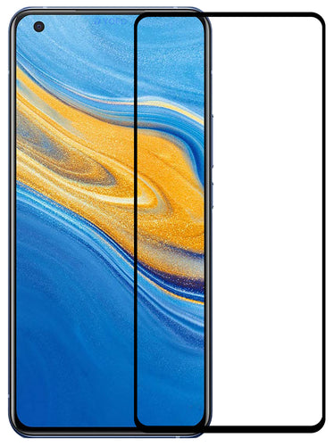 YOFO HD D+ Edge to Edge Full Screen Coverage Tempered Glass for Vivo X50 - Full Glue Gorilla Glass (Black)