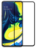 YOFO HD D+ Edge to Edge Full Screen Coverage Tempered Glass for Samsung A80 / A90 - Full Glue Gorilla Glass (Black)