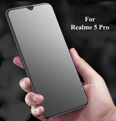 YOFO Anti Glare Matte Finish Anti-Fingerprint 9H Hammer Glass Screen Protector for Realme 5 , Realme 5S , Realme 5i