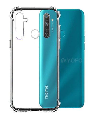YOFO Rubber Shockproof Soft Transparent Back Cover for Realme 5Pro- All Sides Protection Case