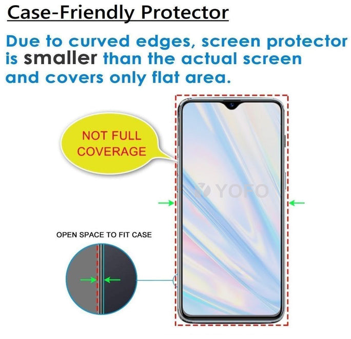 YOFO Anti Glare Matte Finish Anti-Fingerprint 9H Hammer Glass Screen Protector for Realme XT