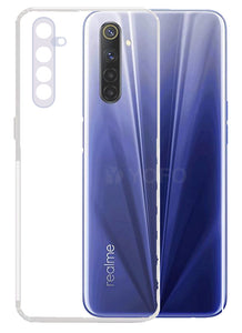 YOFO Back Cover for Realme 6Pro (Transparent) with Dust Plug & Camera Protection