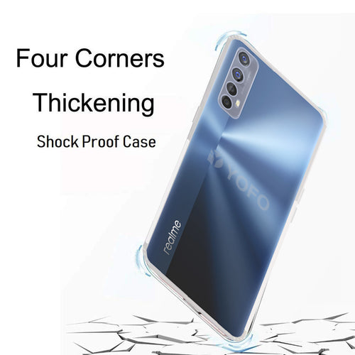 YOFO Back Cover for Realme 7  (Transparent) with Dust Plug & Camera Protection