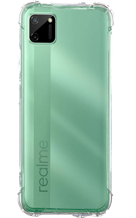 YOFO Rubber Shockproof Soft Transparent Back Cover for REALME C11 - All Sides Protection Case