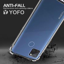 YOFO Rubber Shockproof Soft Transparent Back Cover for Realme C12 - All Sides Protection Case