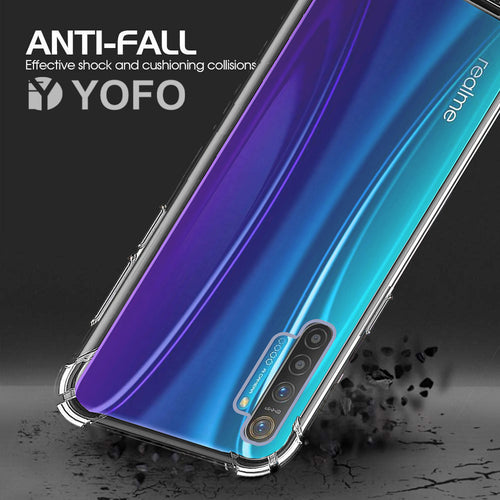 YOFO Rubber Shockproof Soft Transparent Back Cover for Realme X2 / XT- All Sides Protection Case
