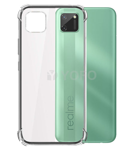 YOFO Rubber Shockproof Soft Transparent Back Cover for REALME C11 - All Sides Protection Case