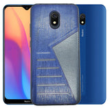 YOFO | The Case with Look | Leather Premuim Back Case Cover for Mi Redmi 8(Navy Blue)