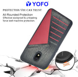 YOFO | The Case with Look | Leather Premuim Back Case Cover for Mi Redmi 8(Black)