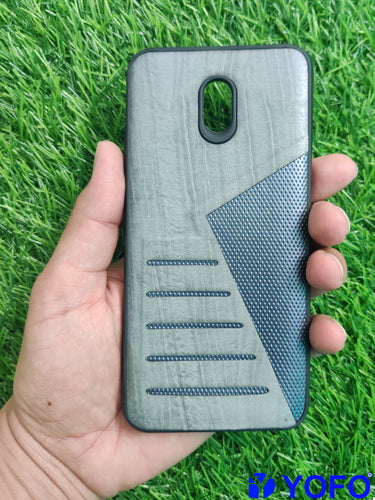 YOFO | The Case with Look | Leather Premuim Back Case Cover for Mi Redmi 8A (GRAY)