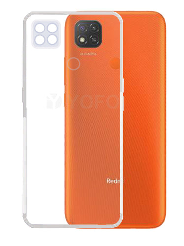 YOFO Back Cover for Mi Redmi 9 (Transparent) with Dust Plug & Camera Protection