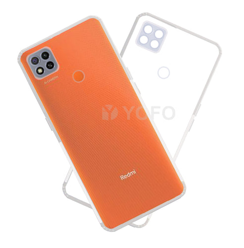 YOFO Back Cover for Mi Redmi 9 (Transparent) with Dust Plug & Camera Protection