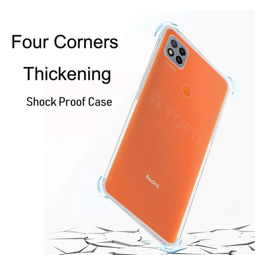YOFO Back Cover for Mi Redmi 9 (Transparent) with Dust Plug & Camera Protection