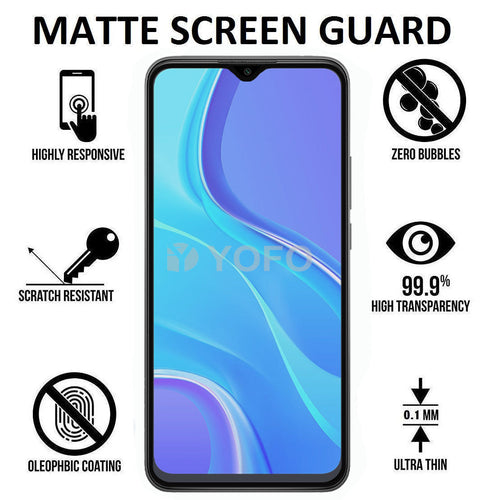 YOFO Anti Glare Matte Finish 9D Full Screen Ceramic Screen Protector for Realme C3 / C11 / C12 / C15 / C20 / C21 / C25 (Full Edge to Edge)
