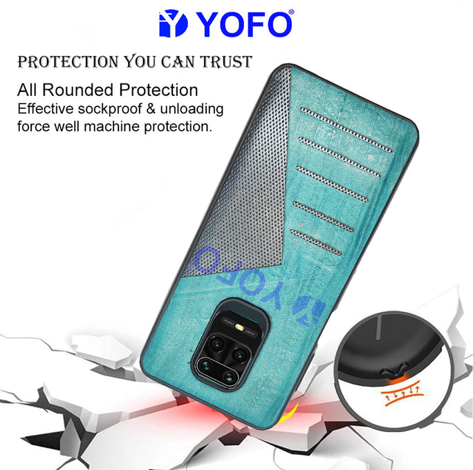 YOFO | The Case with Look | Leather Premuim Back Case Cover for MI Note 9 Pro/Note 9 Pro Max/Poco M2 ProRedmi